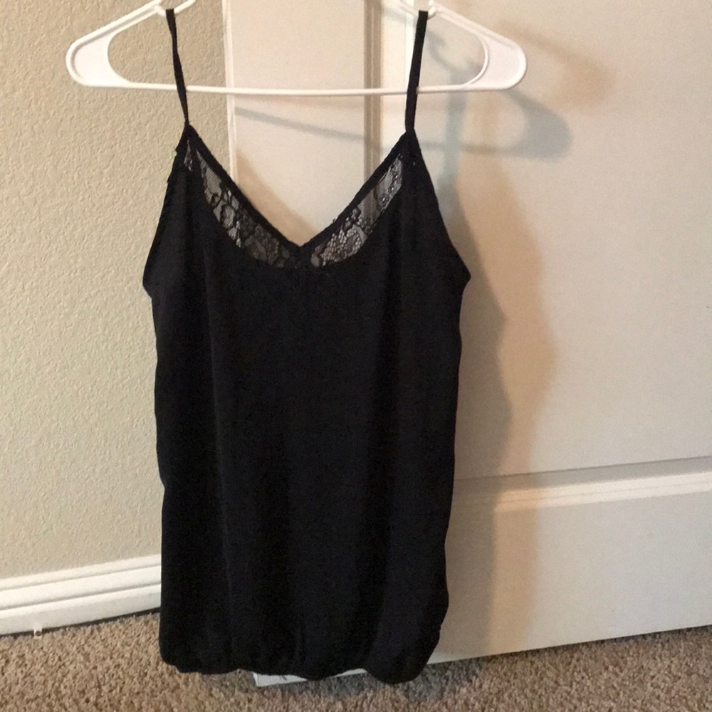Black tank top with lace